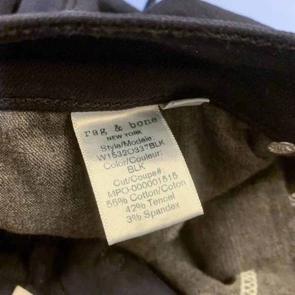 NWT Rag & Bone High Rise Skinny Black Jeans, 23 - Picture 11 of 13